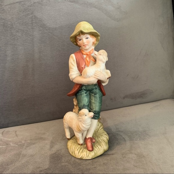Vintage Lefton Porcelain Shepard Boy Figurine - Picture 1 of 3